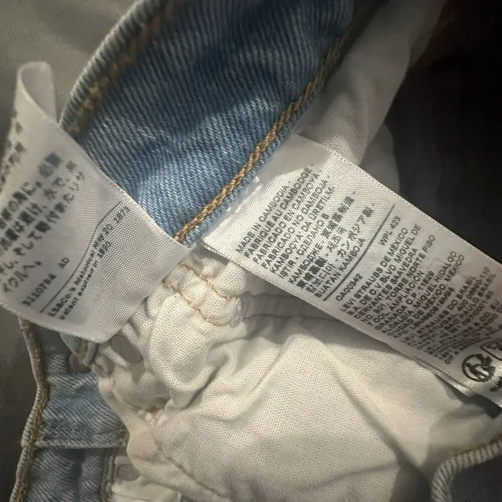 Levi's 501 Jeans Women's 26x30 Button Fly Skinny Denim Light Wash Festival